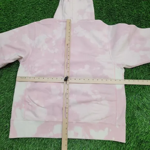 Vintage Y2K Champion Hoodie Large 24x28 Pink Bleached Reverse-Weave Baggy - Picture 3 of 16